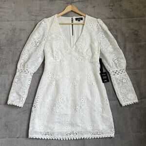 Lulu's White Lace Mini Dress